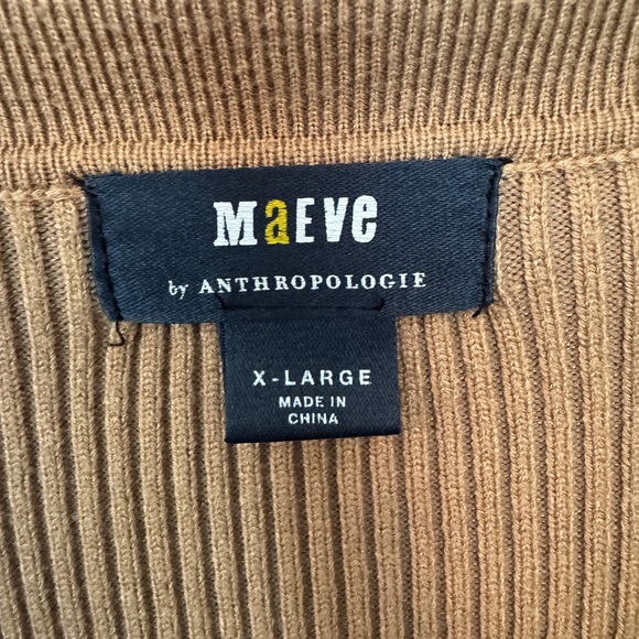 Maeve by anthropologie slim ribbed longline cardigan sweater sizeXL quiet luxury - Picture 10 of 10
